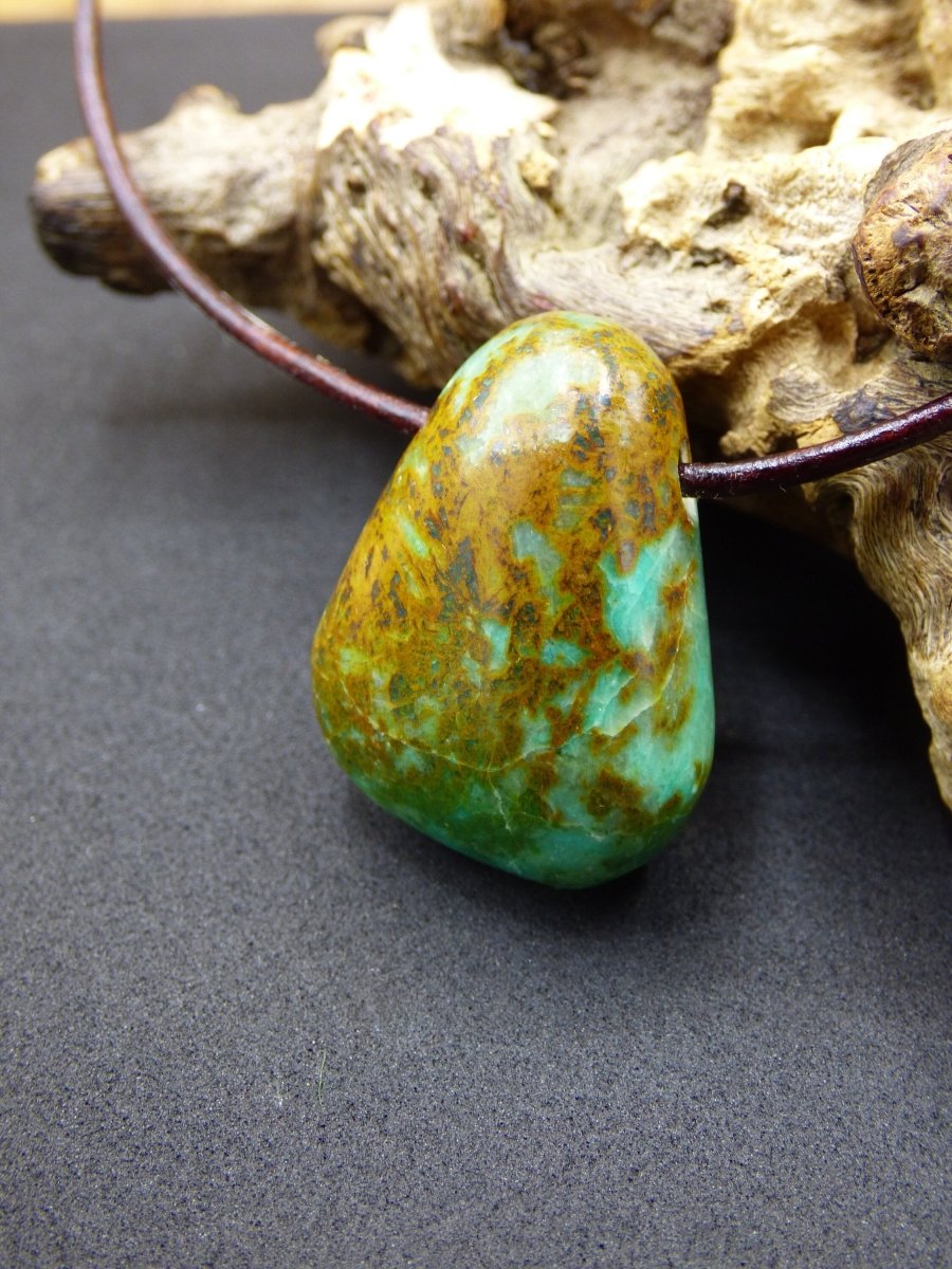 Chrysocoll Chrysokoll Chrysocolla ~ Edelstein Kette ~HIPPIE ~GOA ~Boho ~Ethno ~Nature ~Heilstein - Art of Nature Berlin