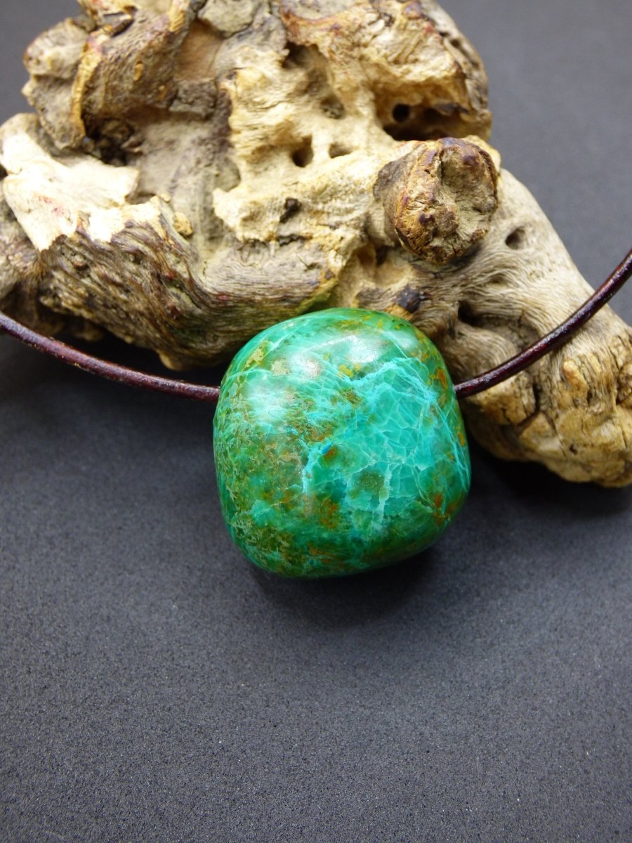 Chrysocoll Chrysokoll Chrysocolla ~ Edelstein Kette ~HIPPIE ~GOA ~Boho ~Ethno ~Nature ~Heilstein - Art of Nature Berlin