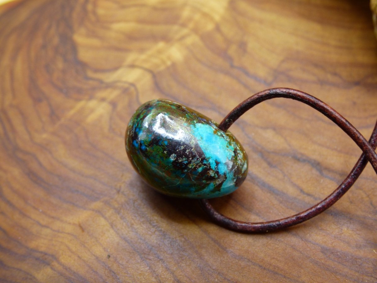 Chrysocoll Chrysokoll Chrysocolla ~ Edelstein Kette ~HIPPIE ~GOA ~Boho ~Ethno ~Nature ~Heilstein - Art of Nature Berlin