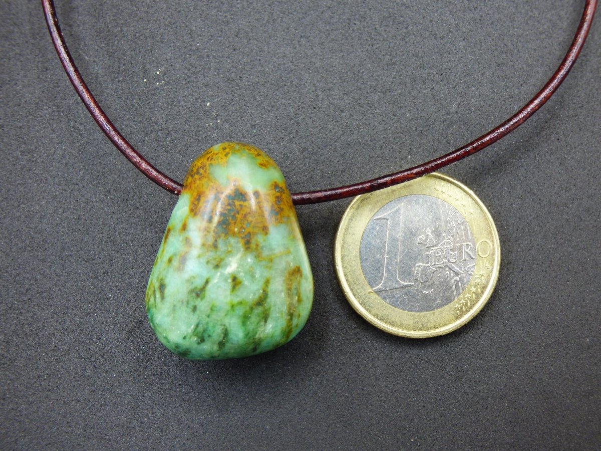 Chrysocoll Chrysokoll Chrysocolla ~ Edelstein Kette ~HIPPIE ~GOA ~Boho ~Ethno ~Nature ~Heilstein - Art of Nature Berlin