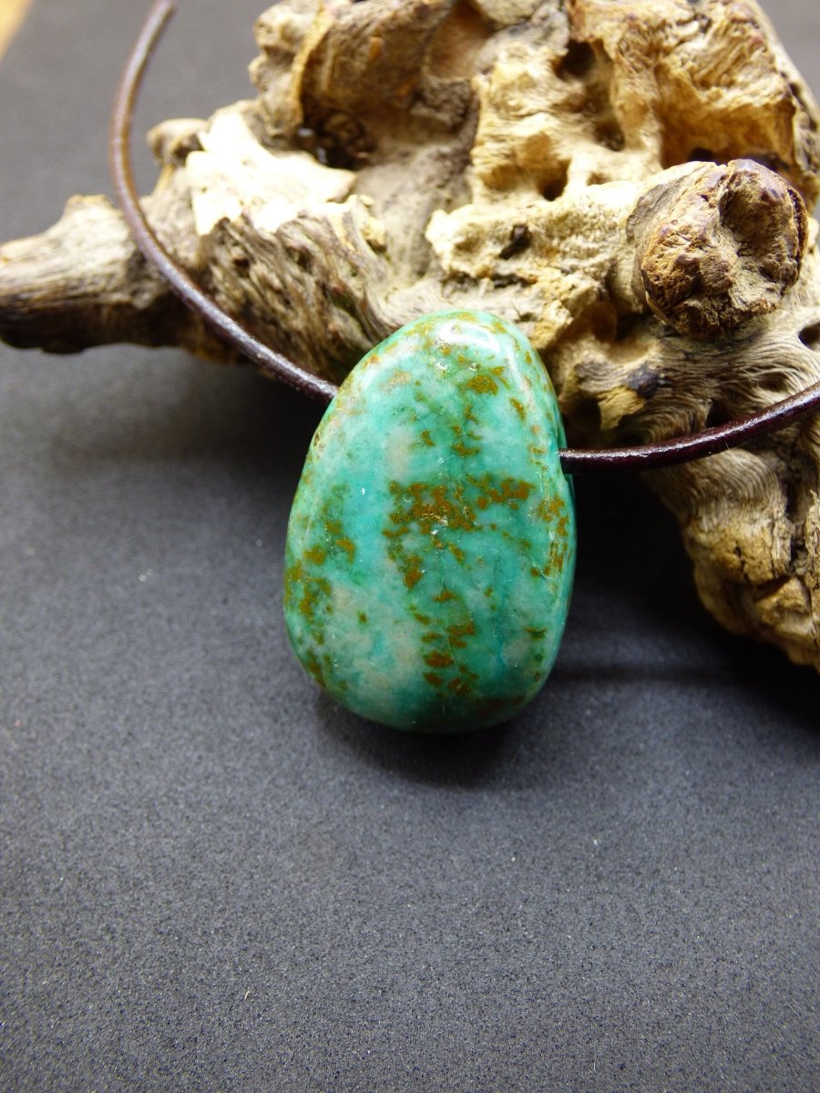 Chrysocoll Chrysokoll Chrysocolla ~ Edelstein Kette ~HIPPIE ~GOA ~Boho ~Ethno ~Nature ~Heilstein - Art of Nature Berlin