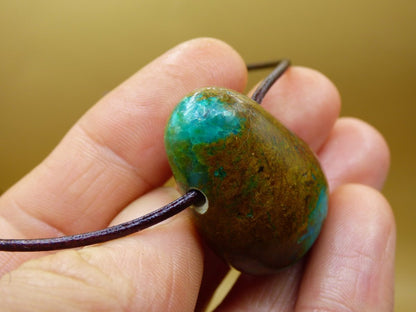 Chrysocoll Chrysokoll Chrysocolla ~ Edelstein Kette ~HIPPIE ~GOA ~Boho ~Ethno ~Nature ~Heilstein - Art of Nature Berlin