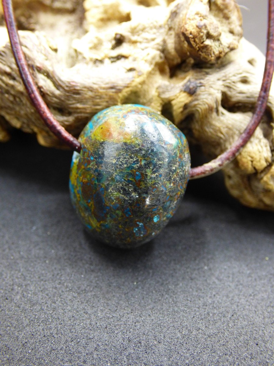 Chrysocoll Chrysokoll Chrysocolla ~ Edelstein Kette ~HIPPIE ~GOA ~Boho ~Ethno ~Nature ~Heilstein - Art of Nature Berlin