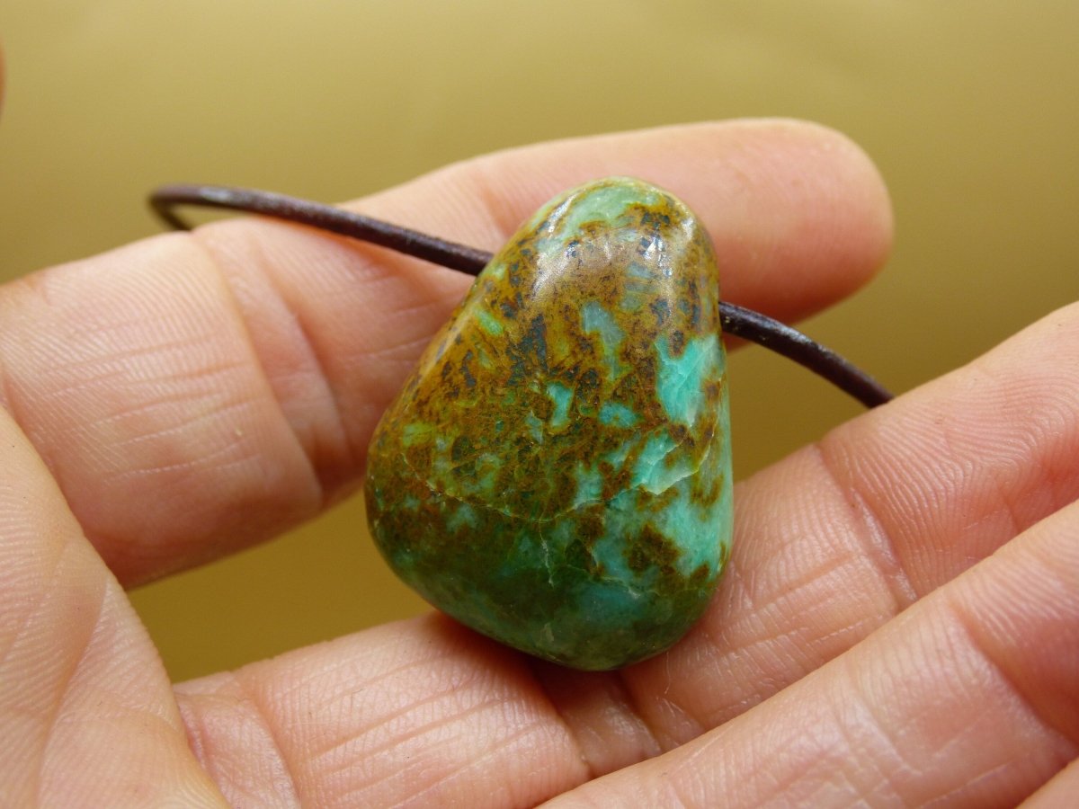 Chrysocoll Chrysokoll Chrysocolla ~ Edelstein Kette ~HIPPIE ~GOA ~Boho ~Ethno ~Nature ~Heilstein - Art of Nature Berlin