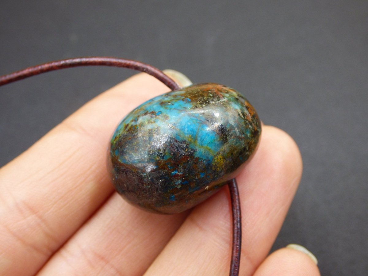 Chrysocoll Chrysokoll Chrysocolla ~ Edelstein Kette ~HIPPIE ~GOA ~Boho ~Ethno ~Nature ~Heilstein - Art of Nature Berlin