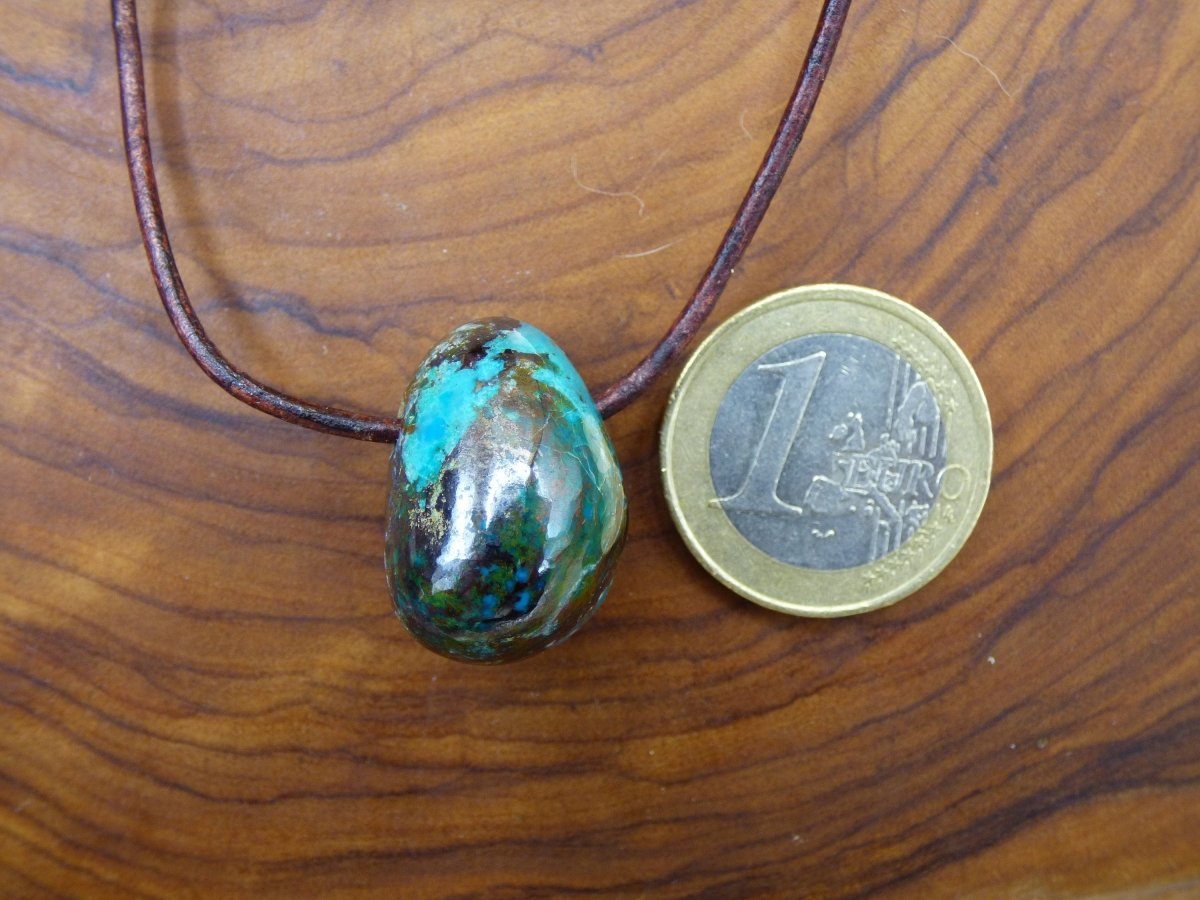 Chrysocoll Chrysokoll Chrysocolla ~ Edelstein Kette ~HIPPIE ~GOA ~Boho ~Ethno ~Nature ~Heilstein - Art of Nature Berlin