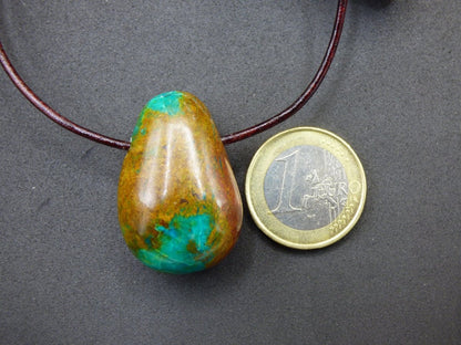 Chrysocoll Chrysokoll Chrysocolla ~ Edelstein Kette ~HIPPIE ~GOA ~Boho ~Ethno ~Nature ~Heilstein - Art of Nature Berlin