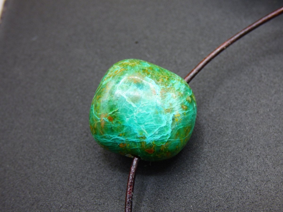 Chrysocoll Chrysokoll Chrysocolla ~ Edelstein Kette ~HIPPIE ~GOA ~Boho ~Ethno ~Nature ~Heilstein - Art of Nature Berlin