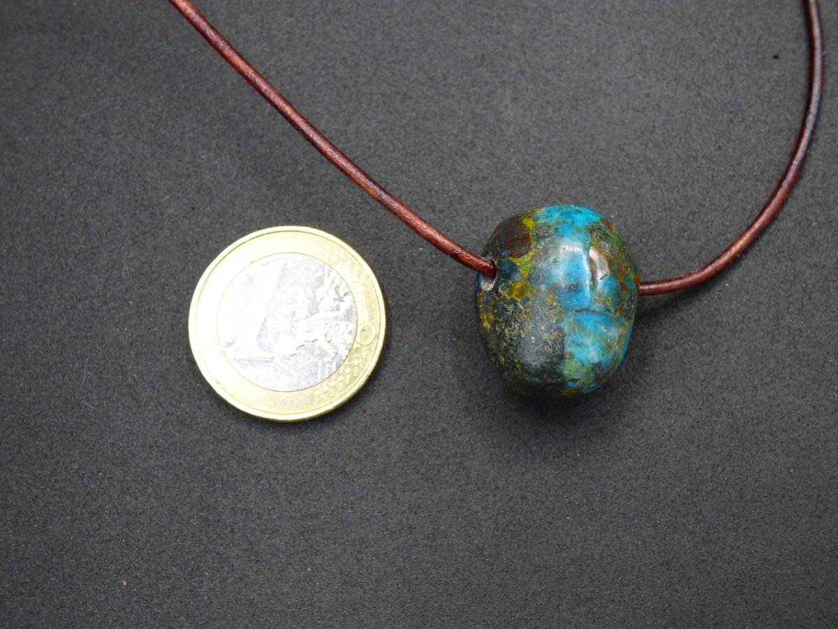 Chrysocoll Chrysokoll Chrysocolla ~ Edelstein Kette ~HIPPIE ~GOA ~Boho ~Ethno ~Nature ~Heilstein - Art of Nature Berlin