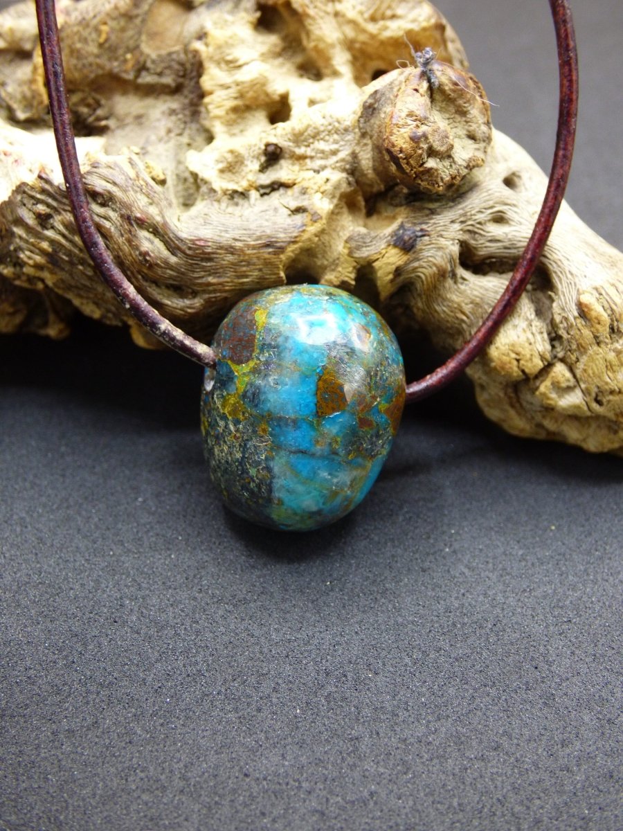 Chrysocoll Chrysokoll Chrysocolla ~ Edelstein Kette ~HIPPIE ~GOA ~Boho ~Ethno ~Nature ~Heilstein - Art of Nature Berlin