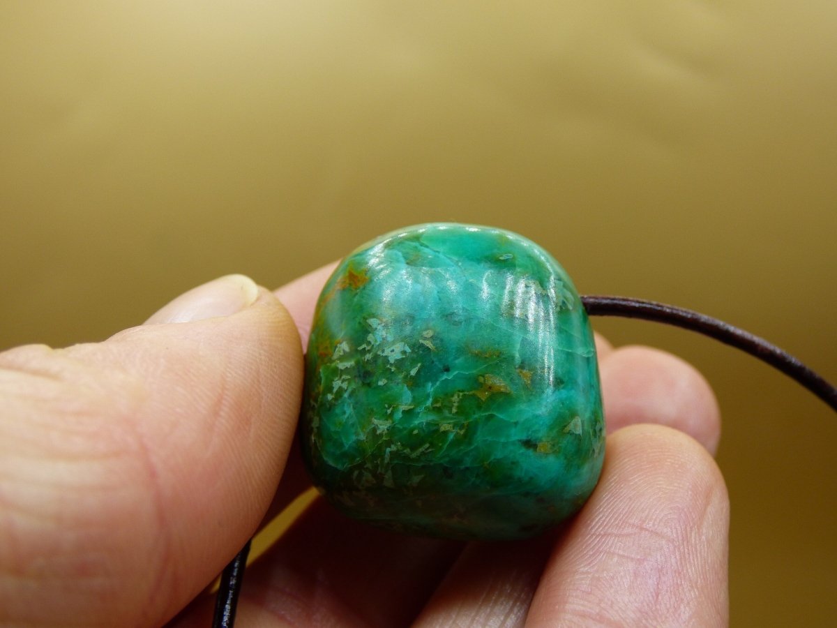 Chrysocoll Chrysokoll Chrysocolla ~ Edelstein Kette ~HIPPIE ~GOA ~Boho ~Ethno ~Nature ~Heilstein - Art of Nature Berlin