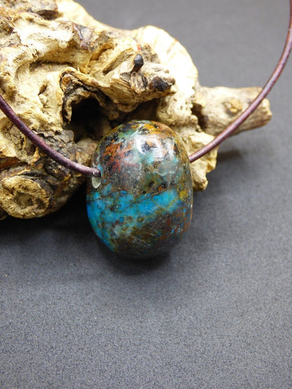 Chrysocoll Chrysokoll Chrysocolla ~ Edelstein Kette ~HIPPIE ~GOA ~Boho ~Ethno ~Nature ~Heilstein - Art of Nature Berlin