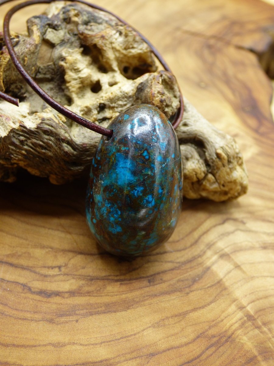 Chrysocoll Chrysokoll Chrysocolla ~ Edelstein Kette ~HIPPIE ~GOA ~Boho ~Ethno ~Nature ~Heilstein - Art of Nature Berlin