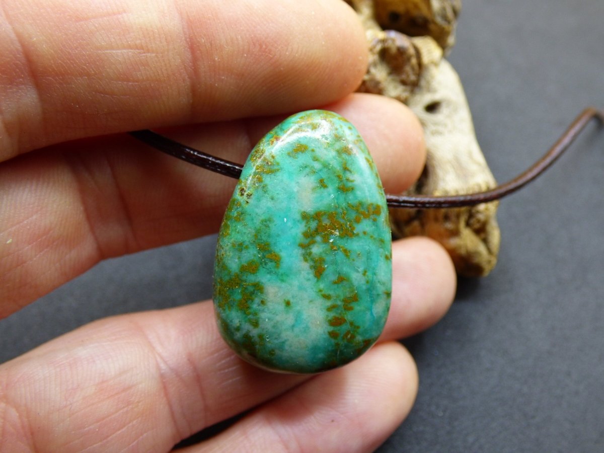 Chrysocoll Chrysokoll Chrysocolla ~ Edelstein Kette ~HIPPIE ~GOA ~Boho ~Ethno ~Nature ~Heilstein - Art of Nature Berlin