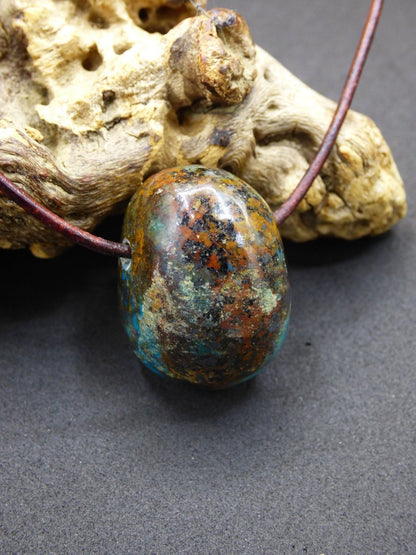 Chrysocoll Chrysokoll Chrysocolla ~ Edelstein Kette ~HIPPIE ~GOA ~Boho ~Ethno ~Nature ~Heilstein - Art of Nature Berlin