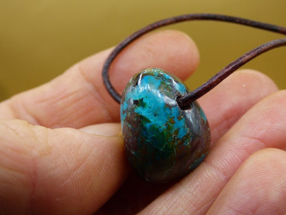 Chrysocoll Chrysokoll Chrysocolla ~ Edelstein Kette ~HIPPIE ~GOA ~Boho ~Ethno ~Nature ~Heilstein - Art of Nature Berlin