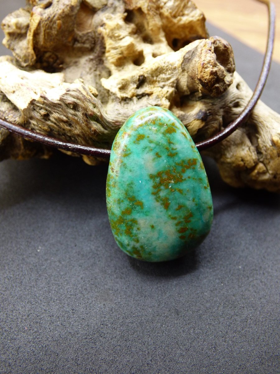 Chrysocoll Chrysokoll Chrysocolla ~ Edelstein Kette ~HIPPIE ~GOA ~Boho ~Ethno ~Nature ~Heilstein - Art of Nature Berlin