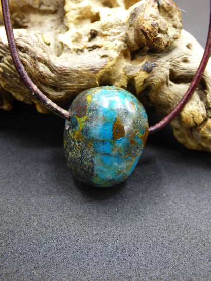 Chrysocoll Chrysokoll Chrysocolla ~ Edelstein Kette ~HIPPIE ~GOA ~Boho ~Ethno ~Nature ~Heilstein - Art of Nature Berlin