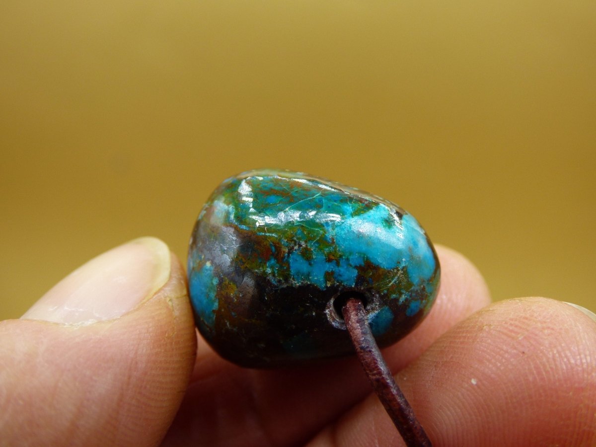 Chrysocoll Chrysokoll Chrysocolla ~ Edelstein Kette ~HIPPIE ~GOA ~Boho ~Ethno ~Nature ~Heilstein - Art of Nature Berlin