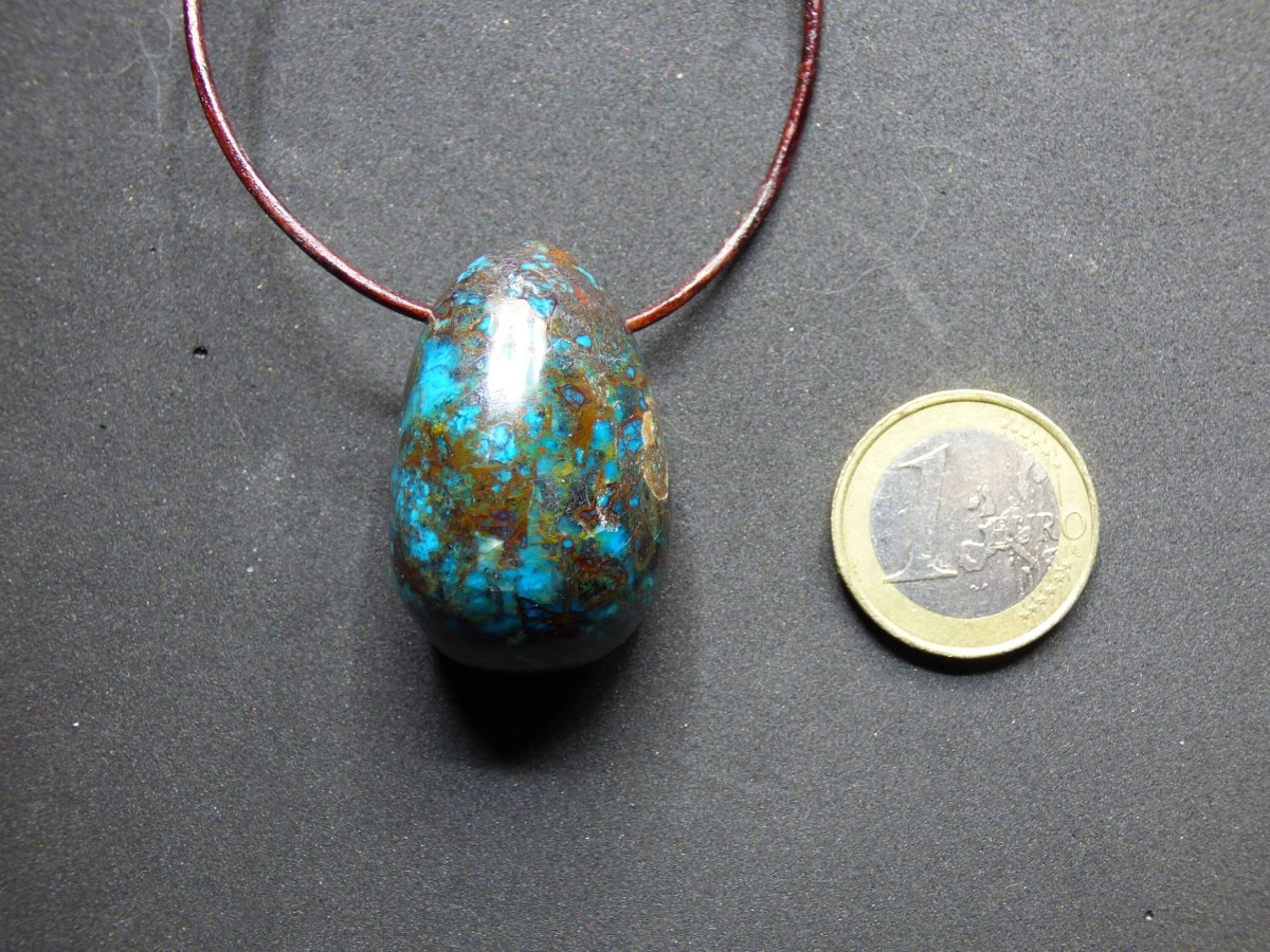 Chrysocoll Chrysokoll Chrysocolla ~ Edelstein Kette ~HIPPIE ~GOA ~Boho ~Ethno ~Nature ~Heilstein - Art of Nature Berlin