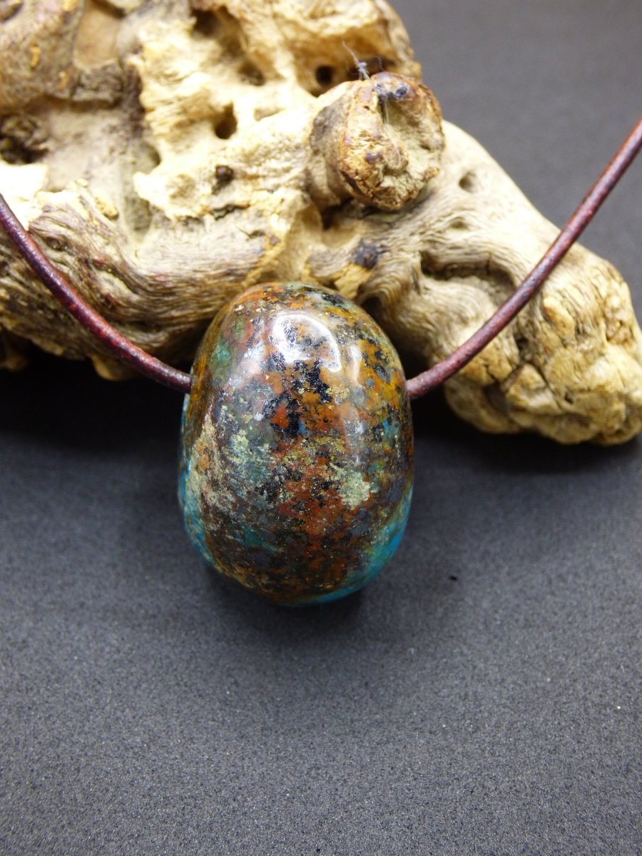 Chrysocoll Chrysokoll Chrysocolla ~ Edelstein Kette ~HIPPIE ~GOA ~Boho ~Ethno ~Nature ~Heilstein - Art of Nature Berlin