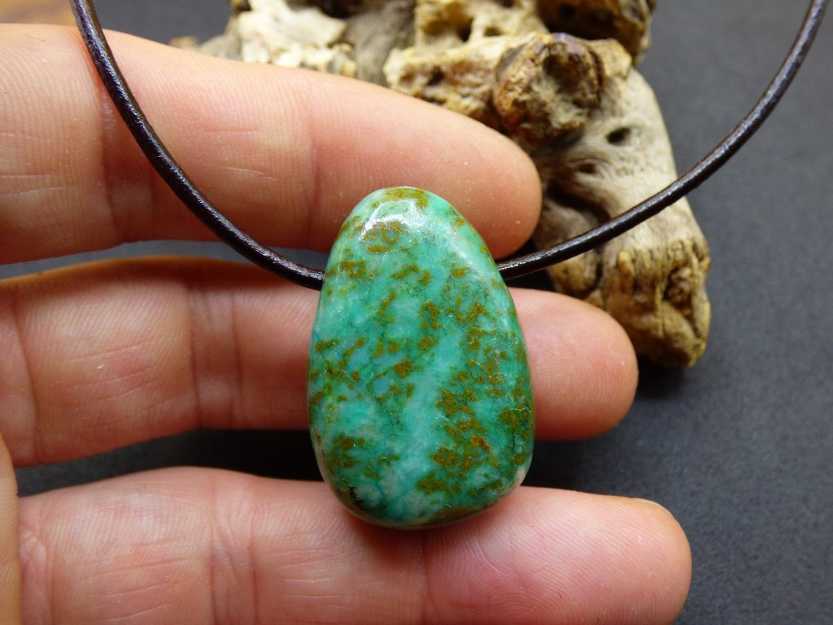 Chrysocoll Chrysokoll Chrysocolla ~ Edelstein Kette ~HIPPIE ~GOA ~Boho ~Ethno ~Nature ~Heilstein - Art of Nature Berlin