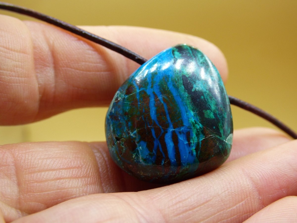 Chrysocoll Chrysokoll Chrysocolla ~ Edelstein Kette ~HIPPIE ~GOA ~Boho ~Ethno ~Nature ~Heilstein - Art of Nature Berlin