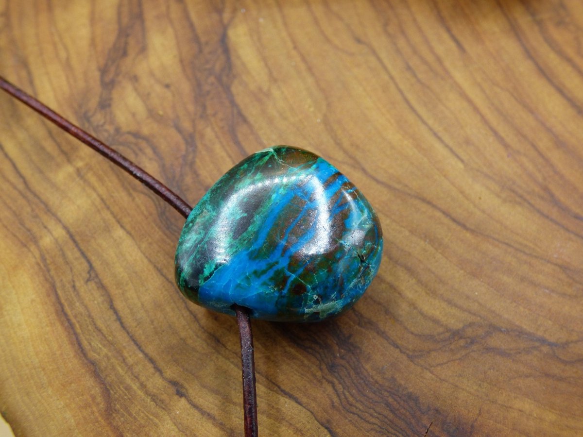 Chrysocoll Chrysokoll Chrysocolla ~ Edelstein Kette ~HIPPIE ~GOA ~Boho ~Ethno ~Nature ~Heilstein - Art of Nature Berlin