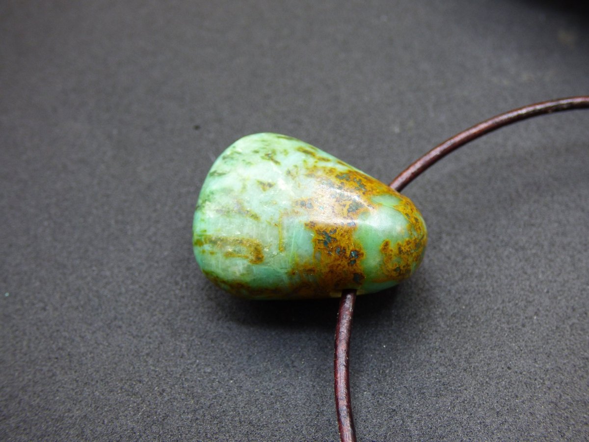 Chrysocoll Chrysokoll Chrysocolla ~ Edelstein Kette ~HIPPIE ~GOA ~Boho ~Ethno ~Nature ~Heilstein - Art of Nature Berlin