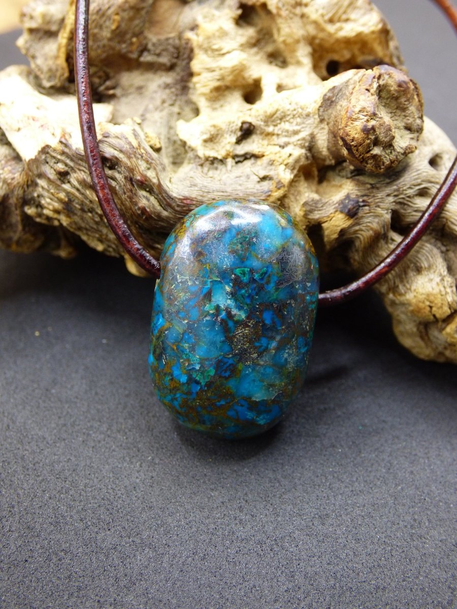 Chrysocoll Chrysokoll Chrysocolla ~ Edelstein Kette ~HIPPIE ~GOA ~Boho ~Ethno ~Nature ~Heilstein - Art of Nature Berlin