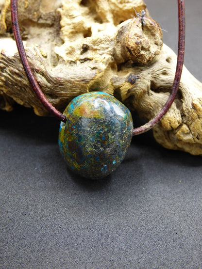 Chrysocoll Chrysokoll Chrysocolla ~ Edelstein Kette ~HIPPIE ~GOA ~Boho ~Ethno ~Nature ~Heilstein - Art of Nature Berlin