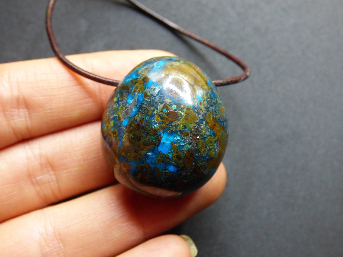 Chrysocoll Chrysokoll Chrysocolla ~ Edelstein Kette ~HIPPIE ~GOA ~Boho ~Ethno ~Nature ~Heilstein - Art of Nature Berlin