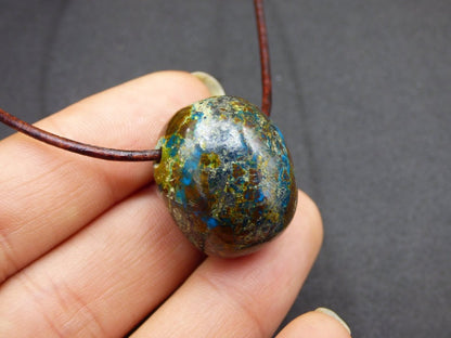 Chrysocoll Chrysokoll Chrysocolla ~ Edelstein Kette ~HIPPIE ~GOA ~Boho ~Ethno ~Nature ~Heilstein - Art of Nature Berlin