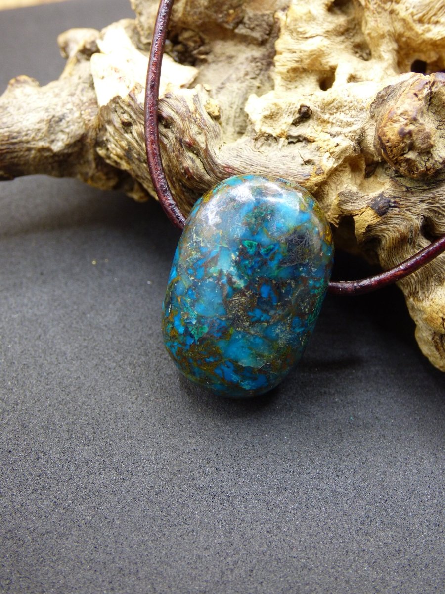 Chrysocoll Chrysokoll Chrysocolla ~ Edelstein Kette ~HIPPIE ~GOA ~Boho ~Ethno ~Nature ~Heilstein - Art of Nature Berlin