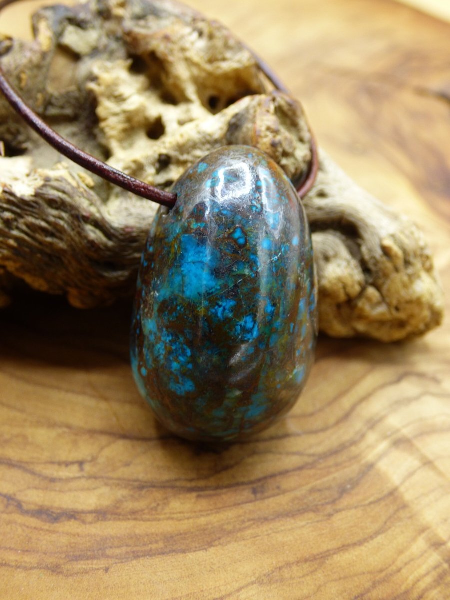 Chrysocoll Chrysokoll Chrysocolla ~ Edelstein Kette ~HIPPIE ~GOA ~Boho ~Ethno ~Nature ~Heilstein - Art of Nature Berlin