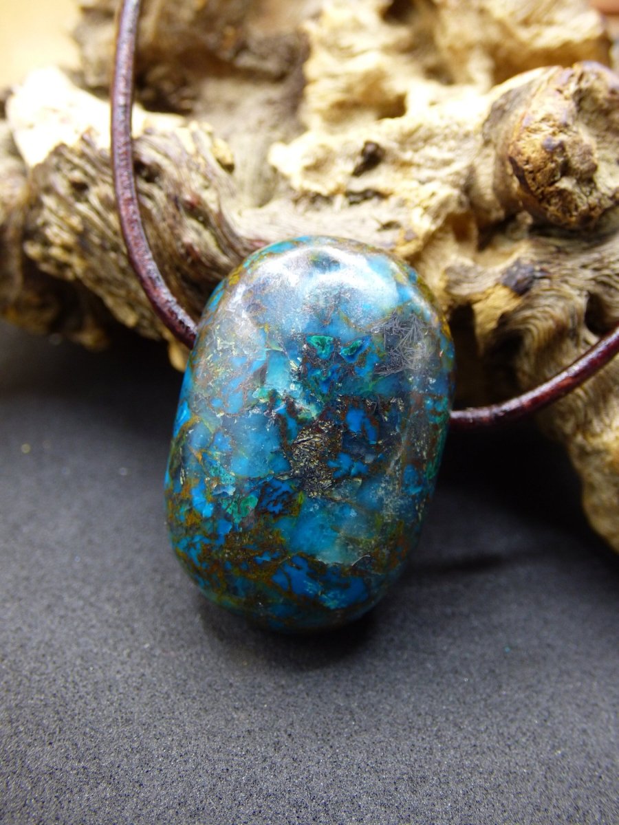 Chrysocoll Chrysokoll Chrysocolla ~ Edelstein Kette ~HIPPIE ~GOA ~Boho ~Ethno ~Nature ~Heilstein - Art of Nature Berlin