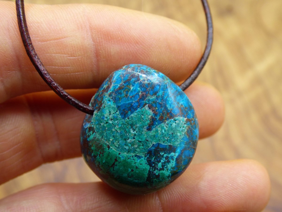 Chrysocoll Chrysokoll Chrysocolla ~ Edelstein Kette ~HIPPIE ~GOA ~Boho ~Ethno ~Nature ~Heilstein - Art of Nature Berlin