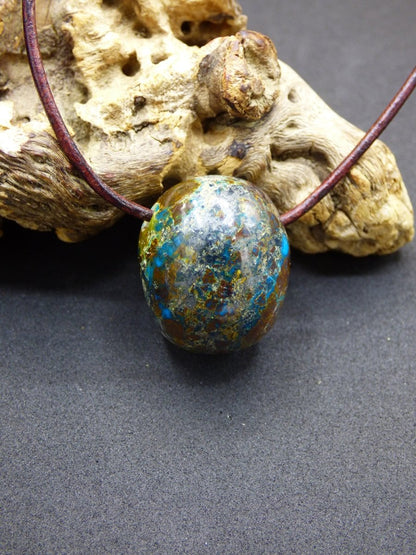 Chrysocoll Chrysokoll Chrysocolla ~ Edelstein Kette ~HIPPIE ~GOA ~Boho ~Ethno ~Nature ~Heilstein - Art of Nature Berlin