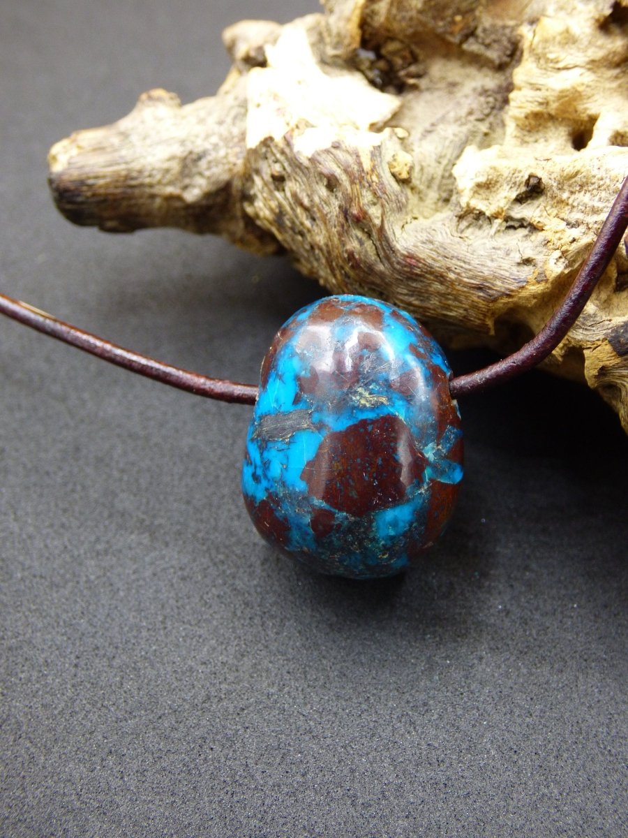 Chrysocoll Chrysokoll Chrysocolla ~ Edelstein Kette ~HIPPIE ~GOA ~Boho ~Ethno ~Nature ~Heilstein - Art of Nature Berlin