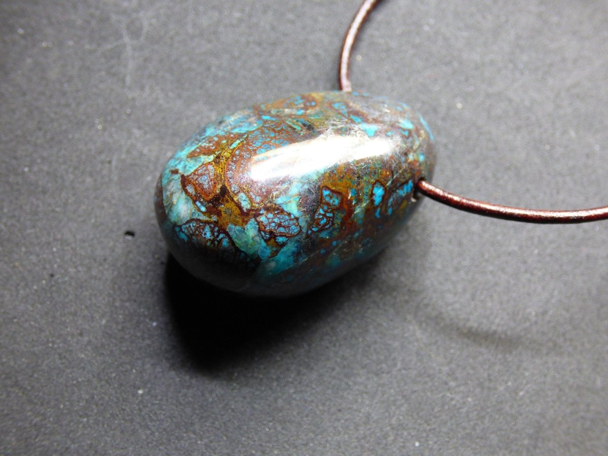 Chrysocoll Chrysokoll Chrysocolla ~ Edelstein Kette ~HIPPIE ~GOA ~Boho ~Ethno ~Nature ~Heilstein - Art of Nature Berlin