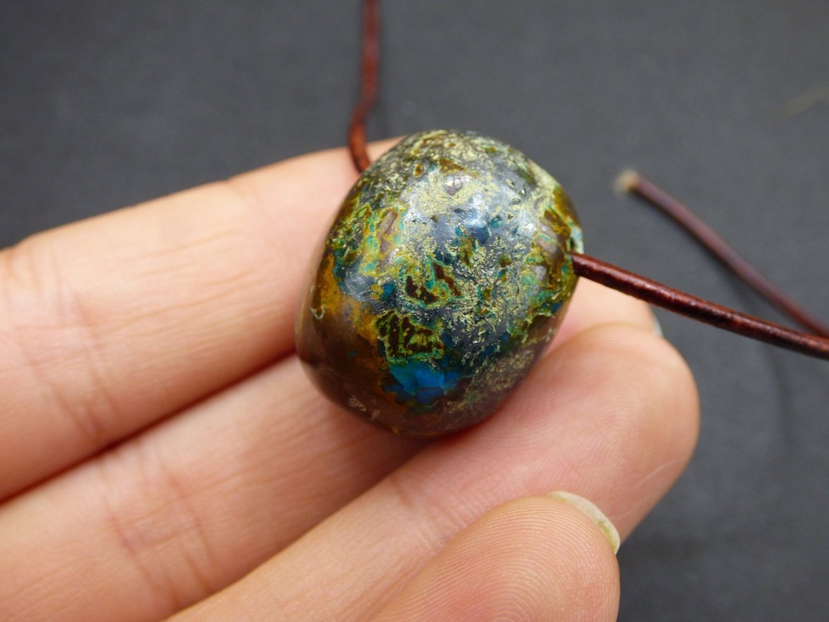 Chrysocoll Chrysokoll Chrysocolla ~ Edelstein Kette ~HIPPIE ~GOA ~Boho ~Ethno ~Nature ~Heilstein - Art of Nature Berlin