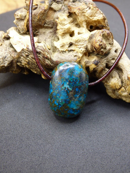 Chrysocoll Chrysokoll Chrysocolla ~ Edelstein Kette ~HIPPIE ~GOA ~Boho ~Ethno ~Nature ~Heilstein - Art of Nature Berlin