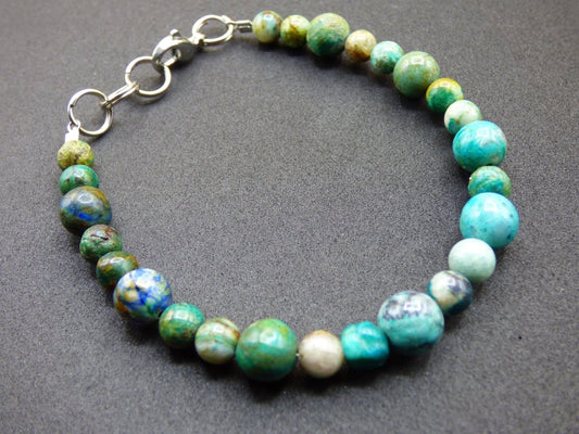 Chrysocoll / Chrysokoll ~ Edelstein Armband ~GOA~Hippie~Vintage~Boho~Indie~Ethno~Heilstein Unikat - Art of Nature Berlin