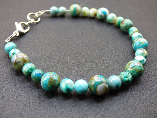 Chrysocoll / Chrysokoll ~ Edelstein Armband ~GOA~Hippie~Vintage~Boho~Indie~Ethno~Heilstein Unikat - Art of Nature Berlin