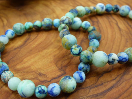 Chrysocoll / Chrysokoll matt ~ Edelstein Armband ~GOA~Hippie~Vintage~Boho~Indie~Ethno~Heilstein - Art of Nature Berlin