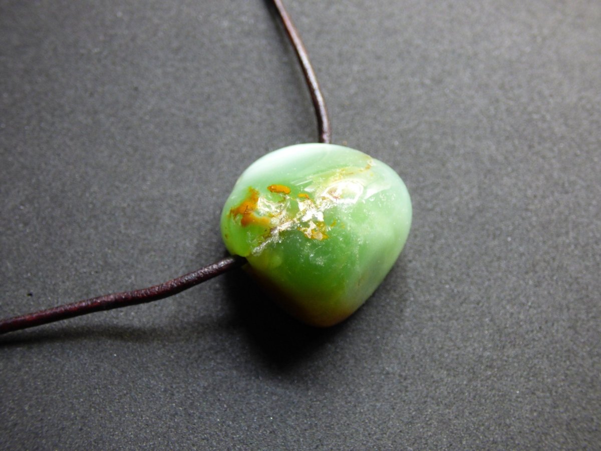 Chrysopras ~ Edelstein Kette ~HIPPIE ~GOA ~Boho ~Tibet ~Ethno ~Nature ~Schutzsymbol ~Heilstein ~Rarität - Art of Nature Berlin