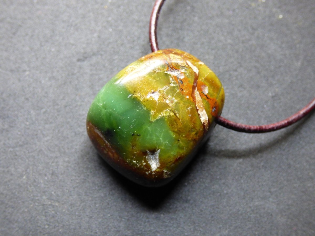 Chrysopras ~ Edelstein Kette ~HIPPIE ~GOA ~Boho ~Tibet ~Ethno ~Nature ~Schutzsymbol ~Heilstein ~Rarität - Art of Nature Berlin