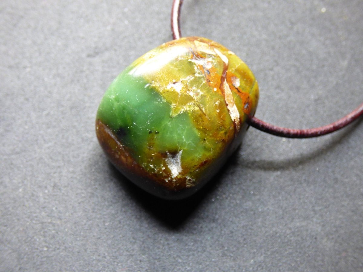 Chrysopras ~ Edelstein Kette ~HIPPIE ~GOA ~Boho ~Tibet ~Ethno ~Nature ~Schutzsymbol ~Heilstein ~Rarität - Art of Nature Berlin