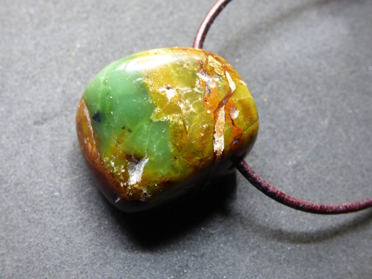 Chrysopras ~ Edelstein Kette ~HIPPIE ~GOA ~Boho ~Tibet ~Ethno ~Nature ~Schutzsymbol ~Heilstein ~Rarität - Art of Nature Berlin