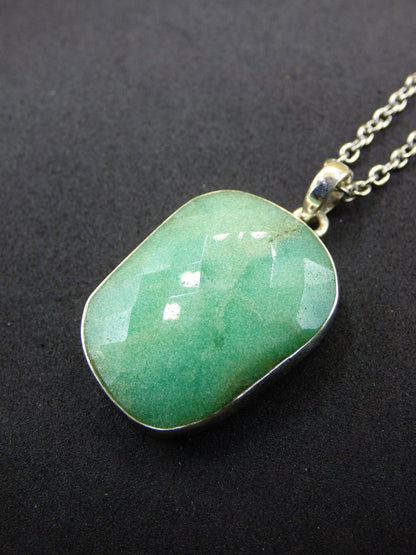 Chrysoprase AAA Edelstein Kette 925 Sterling Silber - Edler Frau Mann Schmuck Filigran Hochzeitstag Geburtstag Geschenk Heilstein Rarität - Art of Nature Berlin